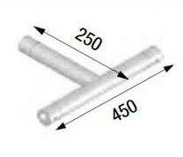 Angle 3 Directions EN T  pour structure scénique monotube ASD - EX5033