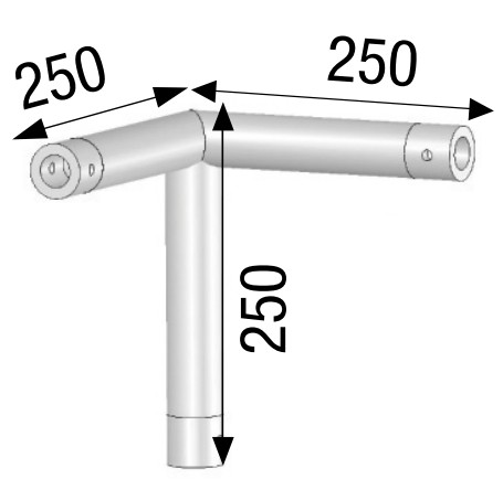 Angle 3 Directions  pour structure scénique monotube ASD - EX5032